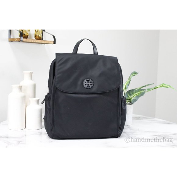 Tory Burch Handbags - NWT Tory Burch Medium Black Nylon Baby Backpack Carryall Diaper Bag Bookbag NEW